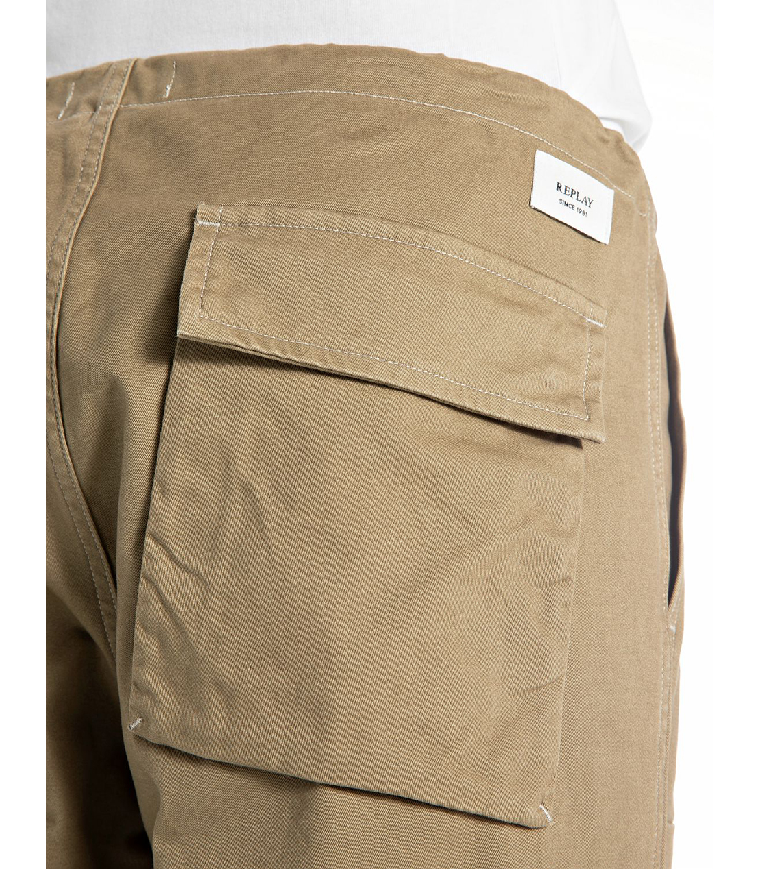 リラックスレギュラー ピーチコットンツイルストレッチパンツ 詳細画像 ライトコーヒー 6